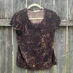 Choices Y2K‎ Animal Print Dressy Shirt | S